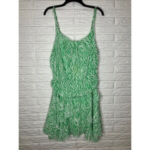 Diane von fursenburg x target green white zebra print dress women's size XXL new